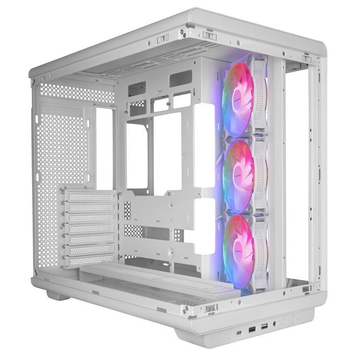 Boîtier gaming - mars gaming - mc-rev - double verre trempé - 3 ventilateurs argb - refroidissement 360mm