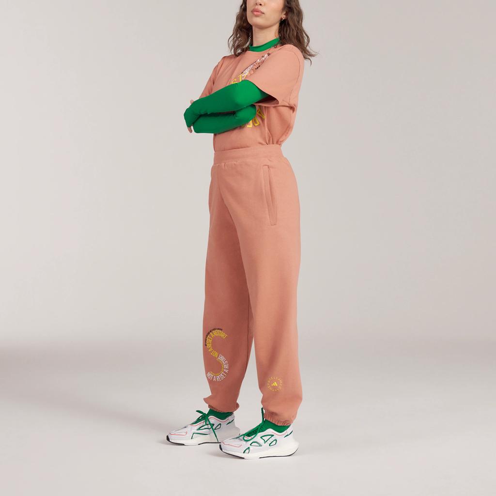 Adidas X Stella McCartney Knitted Sweatpants Unisex Orange Moderate Cuffed Pants IB5907