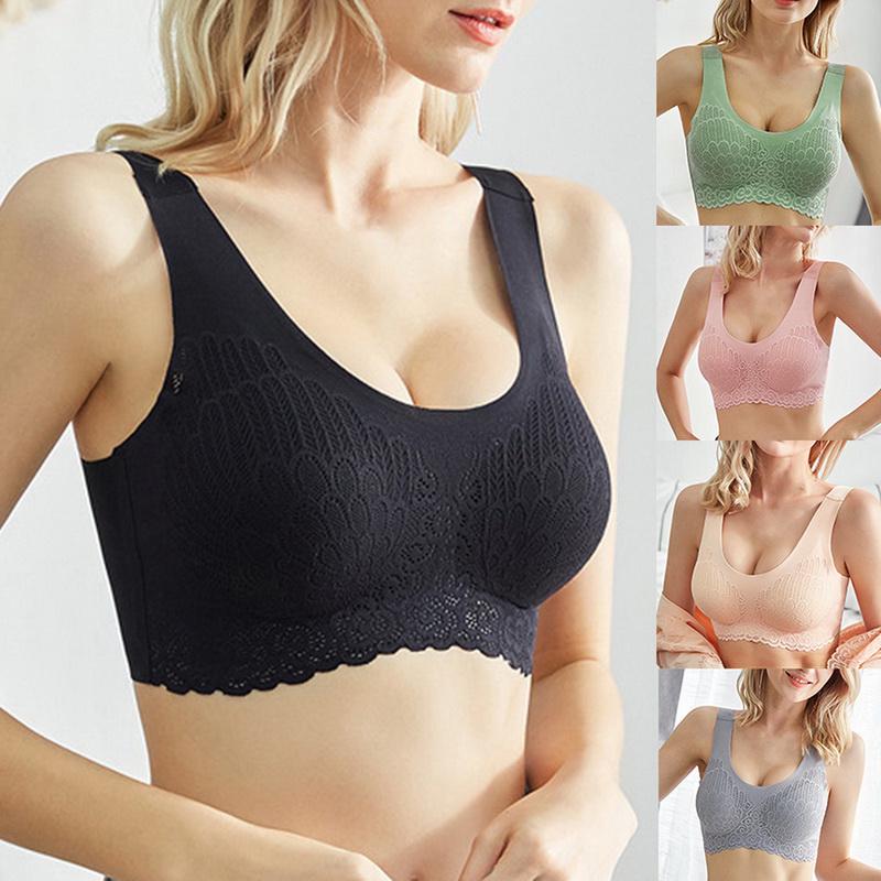 Backless Bras Women Solid Color Bra Lace Tube Top Sexy No Steel Ring Sports Bra Women Underwear