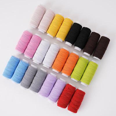Kendin Yap Giysiler ve Overlok İçin 0,6 mm Ekstra İnce Yüksek Esneklikli Renkli Dikiş İpliği