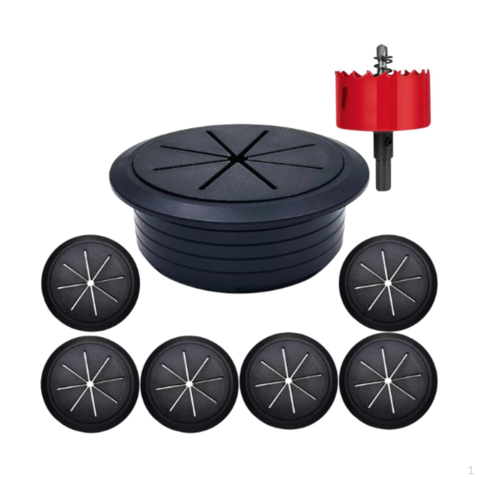 

Cable Management Grommet Kit 2-38 60 mm Hole Office and Home Wire Tidy Organizer PC Desk чёрный