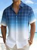 Summer Essential! Casual Short-sleeve Plaid Shirt, Ideal for Beach.
