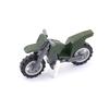 Military Weapon Motorcycle Many Colors Toys For Children Accessories War Ii Transportation Facility Militaries Compatible Blocks
