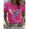 Printed Retro T-shirt Short-sleeved Crew Neck Casual Top
