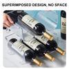 Portabottiglie universale trasparente per vino, portabottiglie, scatola per bevande in bottiglia, portabottiglie impilabile, portabottiglie, frigorifero, organizzatore da cucina