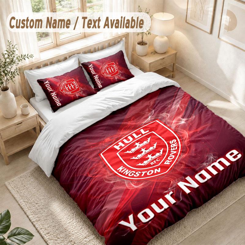 Custom Name Bedding Set 3 PiecesHull KR Print Duvet Cover + 2 Pillowcases Soft Bed Decor