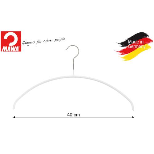 MAWA German Non-Slip Hangers, Economical, 40 Pieces, Set of 10, White, 10-Year Warranty