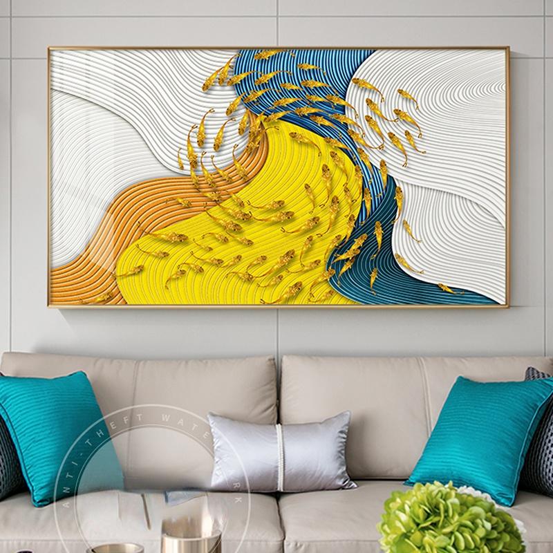 Modern Abstract Flying Birds Cloud Mountain Canvas Painting Poster Print Landscape Wall Art for Living Room Decor Home