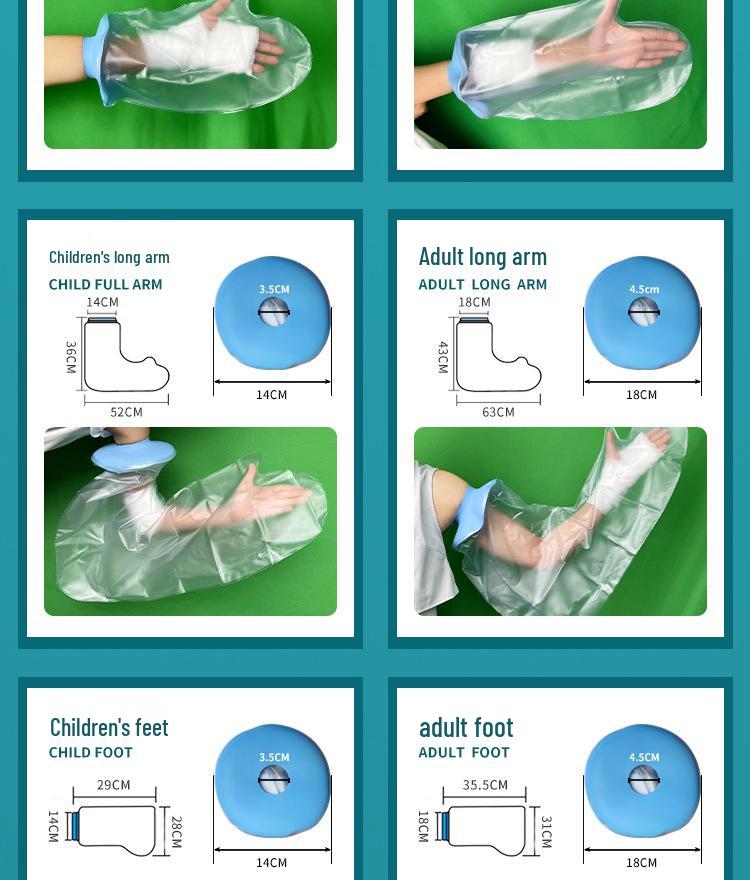 Copricast impermeabile per gamba e piede da 70 cm - Protezione per il bagno post-operatorio