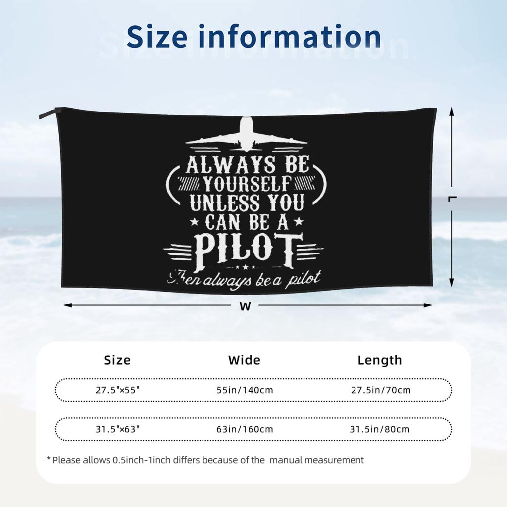 Born To Fly Captain Stripes Flight Pilot Aviation Aviator Airplane Beach Towel Soft Quick Dry Absorbent Quick Towels For Bath