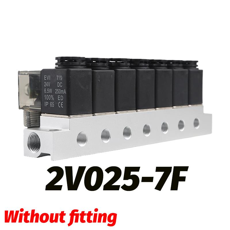 2V025-08 06 Pneumatic Solenoid Valve - 2 Way 2 Position Normally Closed NC 1/4 Port Air Control Valve 12V 24V 110V 220V AC DC