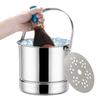1L Ice Bucket Double Wall Strainer with Handle Home Bar Parties Chilling Beer Champagne Stainless Steel Cooler Buckets