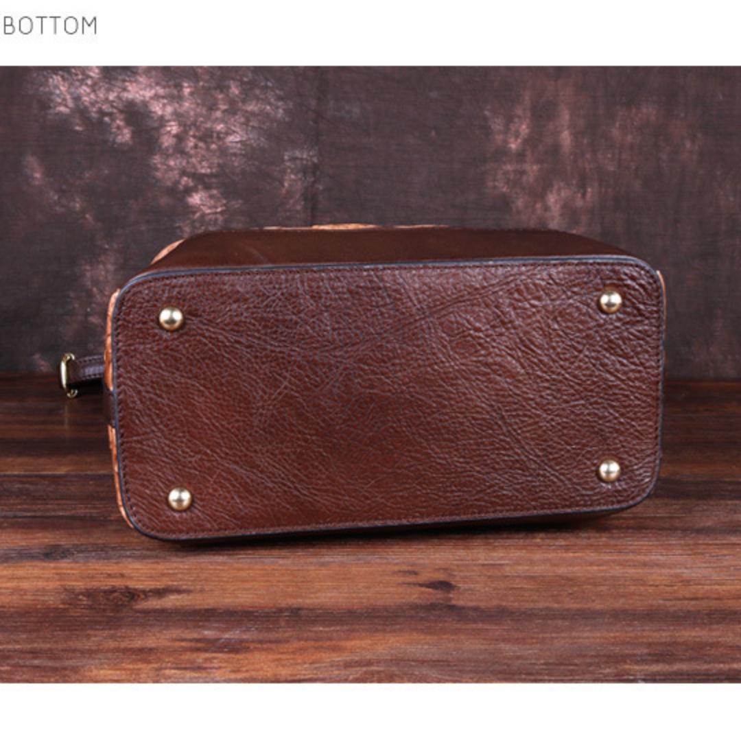 Большая вместительная сумка из коровьей кожи на одно плечо — фото 6