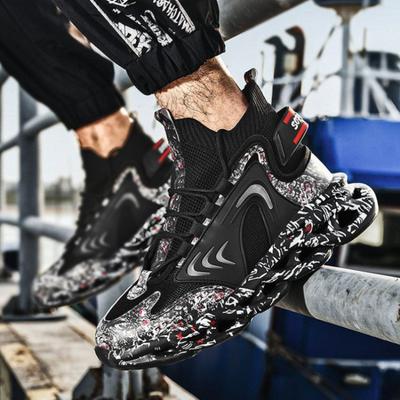 Modne buty męskie Gruba platforma Szerokie męskie trampki codzienne Lekkie Miked Kolor Zwyczaje Koreański styl Produkty Oddychające Proste