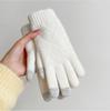 Fashion Cashmere Women Men Winter Cashmere Cold Protection Double-layer Thickening Warm Touch Screen Knitted Woolen Gloves