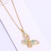 New personalized high-end butterfly pendant necklace women's colorful niche design necklace sexy temperament necklace