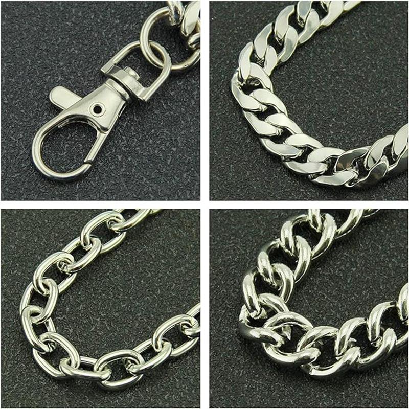 Αλυσίδα Παντελονιού, Αλυσίδα Πορτοφολιού Αλυσίδα Τσέπης Αλυσίδα Ζώνης Αλυσίδα Τζιν με Καρφωτά Άκρα για Κλειδί Πορτοφόλι