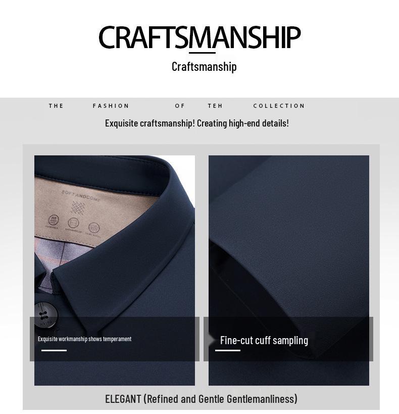 Autumn 2025 Men's Iron-Free Lapel Windbreaker Jacket for Middle-Aged & Elderly - Casual, Versatile, Buttoned Coat