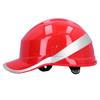 Red Hard Hat Shock Absorption Anti Smashing Adjustable Helmet with Reflective Stripe for Construction Sites