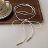 2 Stück Lange Seil Halskette Wildleder Seil Fliege Choker Halskette Modeschmuck Halsband Schlüsselbein Kette Halskette