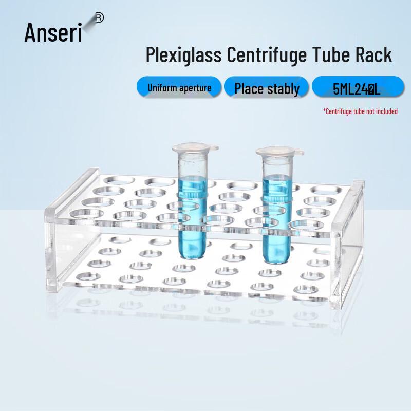 Ansairui Transparent Acrylic 24-Well 5ml Test Tube Rack