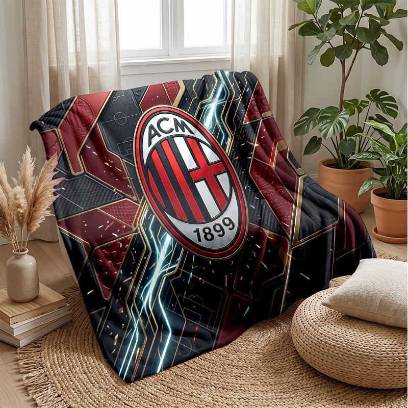 AC Milan Theme blanket Soft Flannel Blanket Plush Throw Blanket Cozy Sofa Bed Blanket for Home Decor