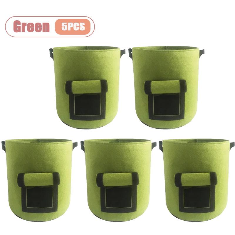 5/10Gallon Potato Seedling Felt Grow Buckets Plant Bags Gardening Flowers Bags Horticulture Planting Containers Garden Tools