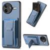 For Xiaomi Poco F7 Ultra 5G/Xiaomi Redmi K80 Pro 5G Case with Card Holder Kickstand Fiber Pattern Leather Back Cover