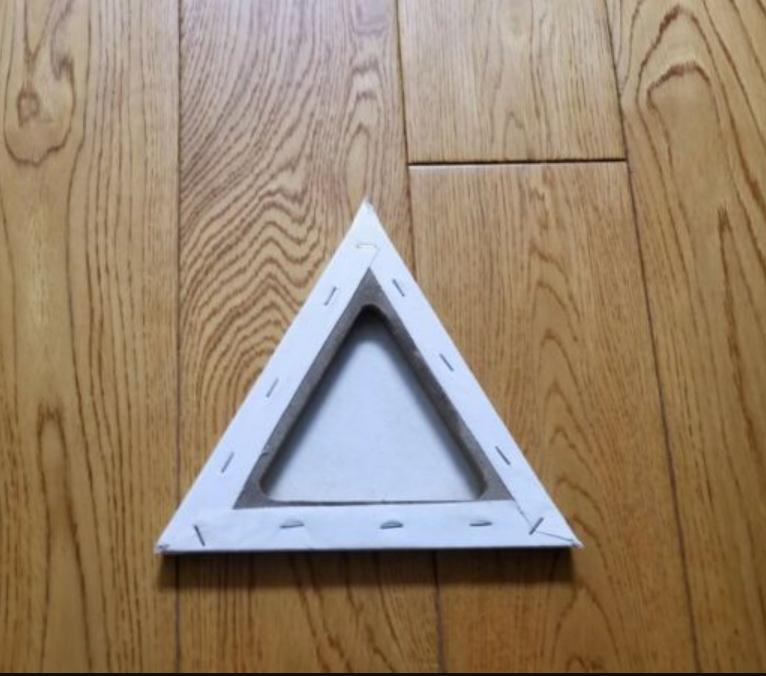 Üçgen Ahşap Kutu Çerçeveli Boş Gerilmiş Sanat Tuvali Akrilik Yağlı Boya Tahtası