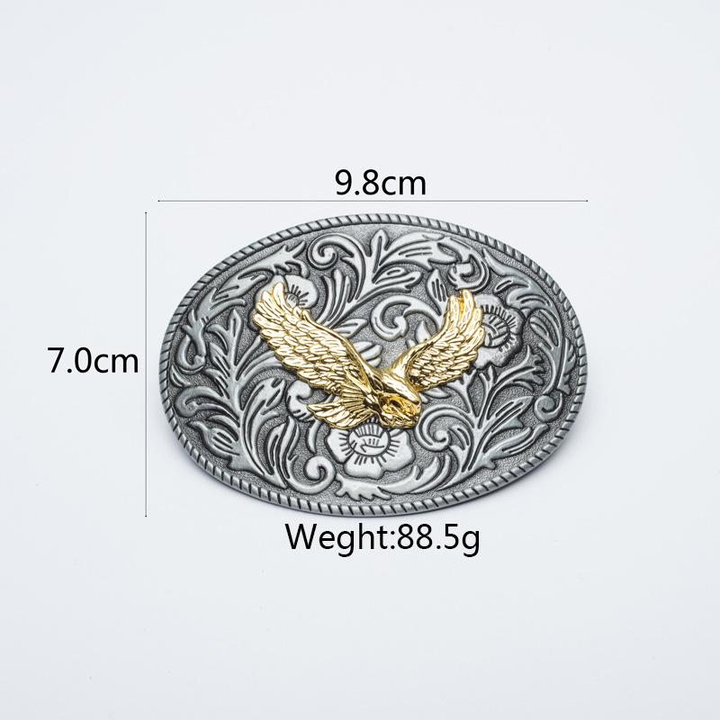 Eagle Pattern Unisex Cowboy Cowhide Belt
