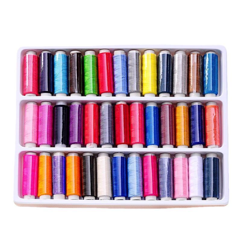 

39-Color Polyester Sewing Thread Set 100% Polyester Yarn for Hand Embroidery And Sewing Machine Use Durable Fabric Repair Tool