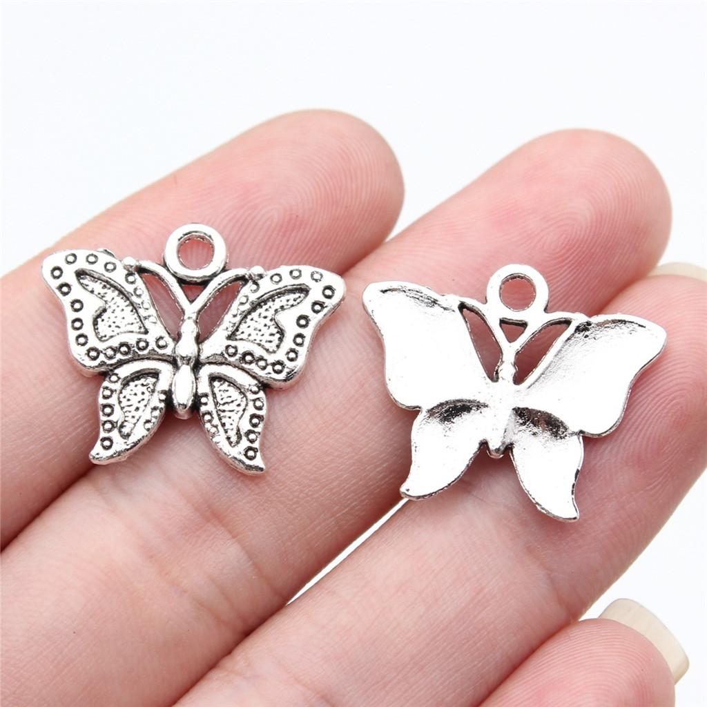 Charms Small Butterfly Pendants Wedding Jewelry Findings ZC114