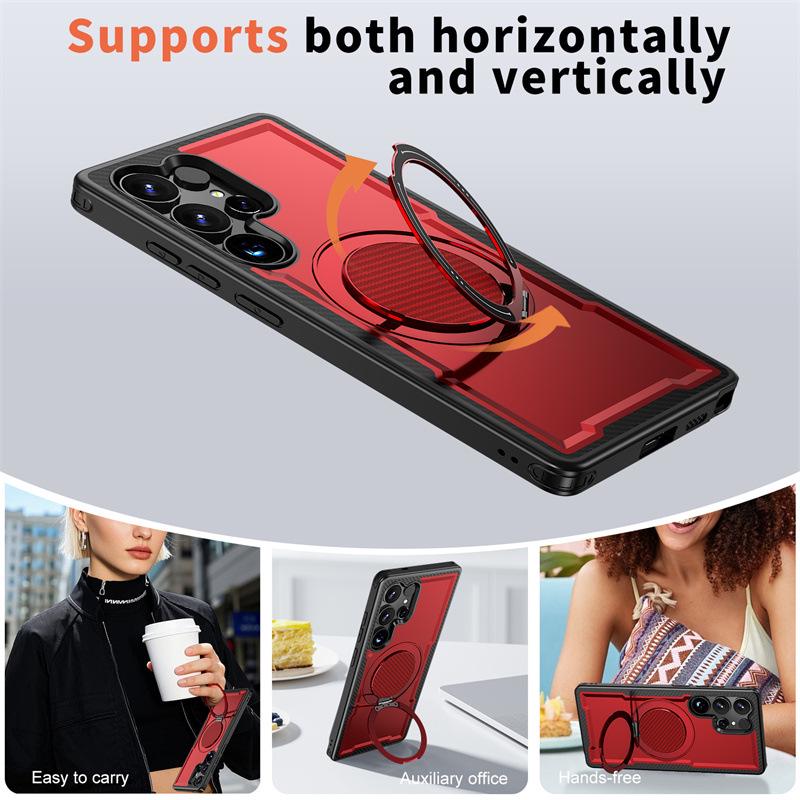 Magnetic Bracket Compatible with Samsung S25 Ultra/S23/A56/A25 Foreign Trade/S24/A17 Phone Cases