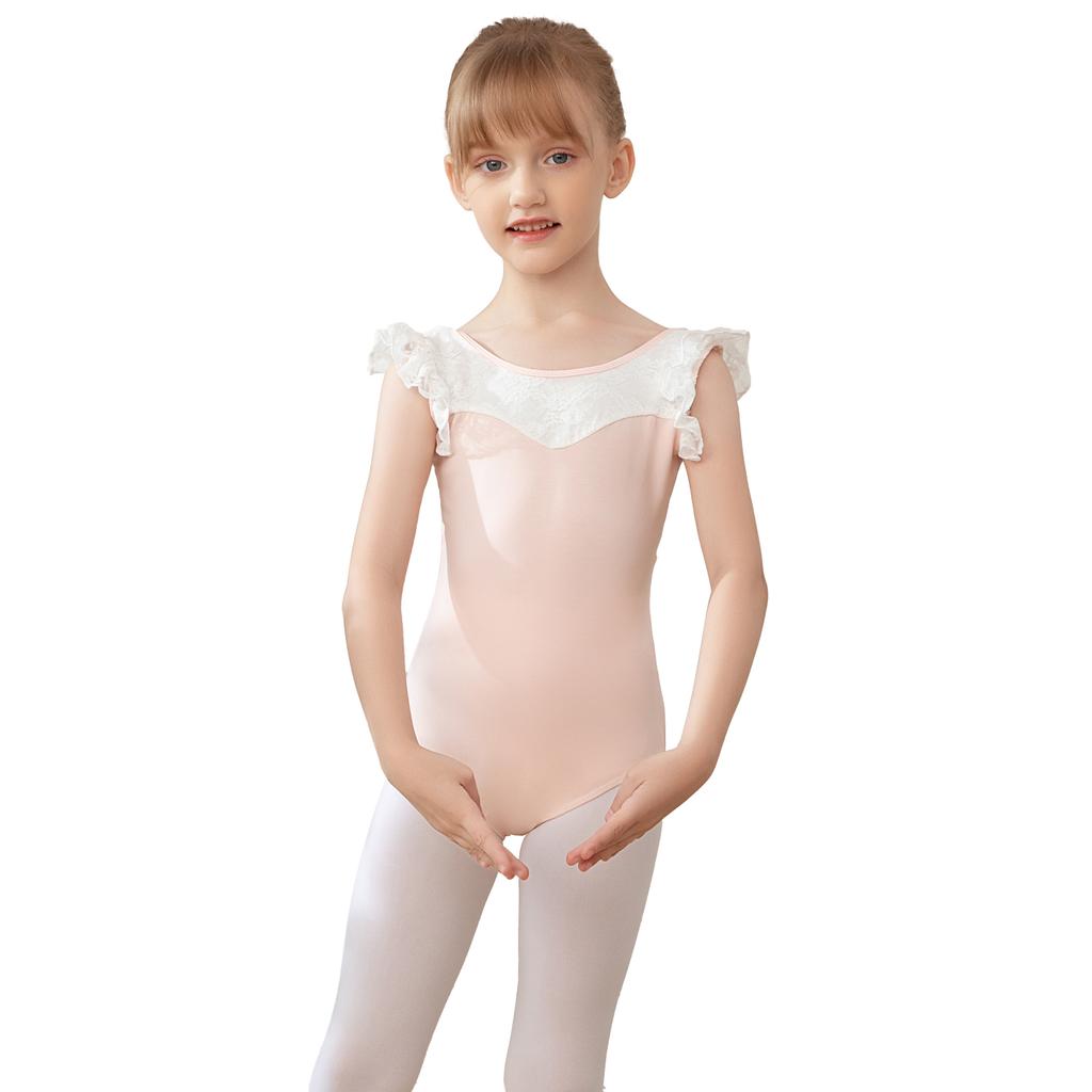 Ballett-Trikot für Mädchen Basic Kurzarm Kleinkind Tanzoutfit Baumwolle Gymnastik-Trikots Schultanz Alter 2-11 Jahre