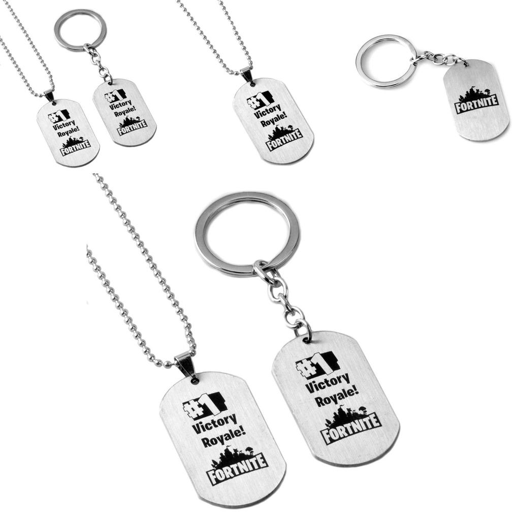 Keychain Fortnite Key Ring Ornaments Fashion Necklace Toy Game Necklace Pendant