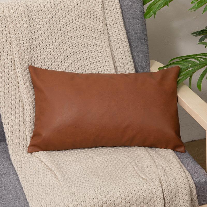 Premium Faux Distressed Leather Cushion Cover Handmade Pillow Case Sofa Bed