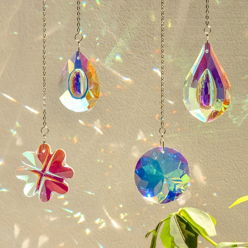 Butterfly Wind Chime Crystal Suncatcher Diamond Hanging Pendants Creative Sun Catcher Chaser Ornament Home Window Garden Decor