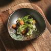 Black Ceramic Tableware Japanese Style Izakaya Barbecue Sushi Sashimi Deep Dish Hot Pot Dish Head Shallow Bowl Heart Dish