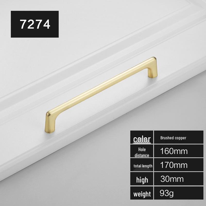 Modern Gold and Black Zinc Alloy Cabinet and Wardrobe Door Handles