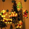 LED Christmas Suction Cup Snowman Window Decoration Lamp - Festive Atmosphere, Small Colorful Light