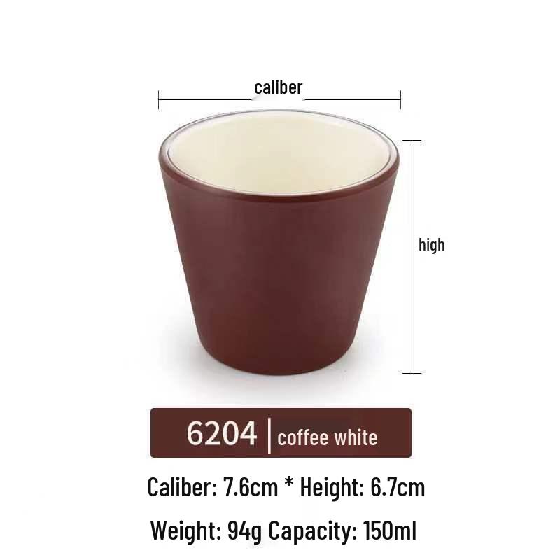 Dual-Color Melamine Tea Cup - Porcelain-Like Plastic Cup for Restaurants, Hot Pots, and Cafeterias