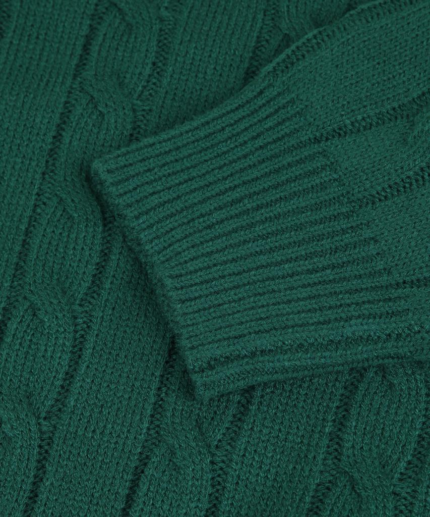 ORIGINALDAY Oversized Round Cable Knit Green