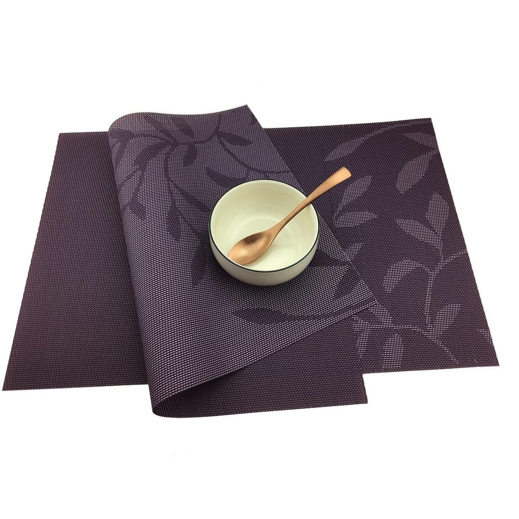 Set of 6 PVC Decorative Vinyl Placemats for Dining Table Runner Linens Place Mat In Kitchen Cup Beer Mat Coaster Pad New Year