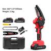 6-inch Cordless Electric Chainsaw with Rubberized Grip, Lithium Battery-Powered, Mini Woodworking & Logging Saw for Garden Tools