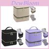 Portable Double Layer Makeup Bag With High Capacity For Travel And Storage