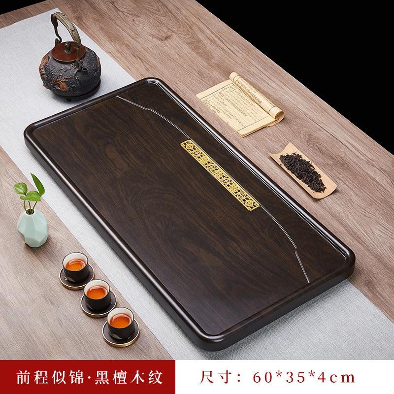 

Прямоугольный поднос для чая из цельного дерева, черный, для сервировки, китайский поднос для чая Чабань, кунг-фу, роскошные подносы Bandeja Madera, декоративные