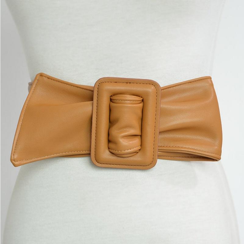Breite Kunstleder Gürtel Für Damen Y2K Harajuku Stil Dekorative Gürtel High Street Temperament Taillenband Cinturones De Mujer