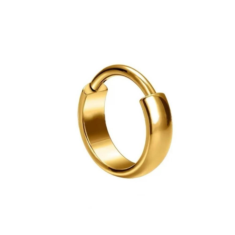 8/10mm Titanium Hoop Earring Silver Earlobe Piercing Jewelry Punk Cartilage Circle Earring Daily