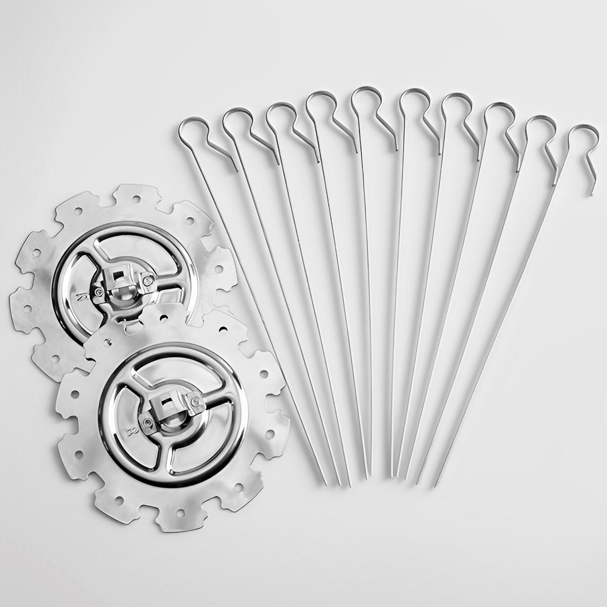 

Oven Grill Cage Stainless Steel Meat Skewer Cage Heat-Resistant BBQ Roaster Non-Stick Kebab Maker Meat Skewer Machine BBQ Tools