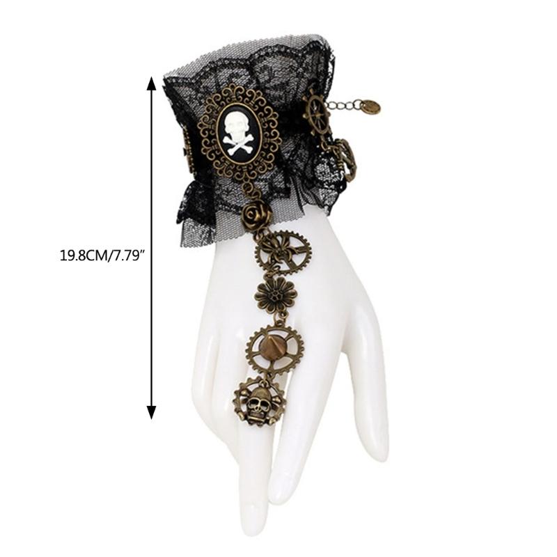 Gothic Gloves Victorian Pirate Wristband DanceParty Gloves Lady Cool Accessories